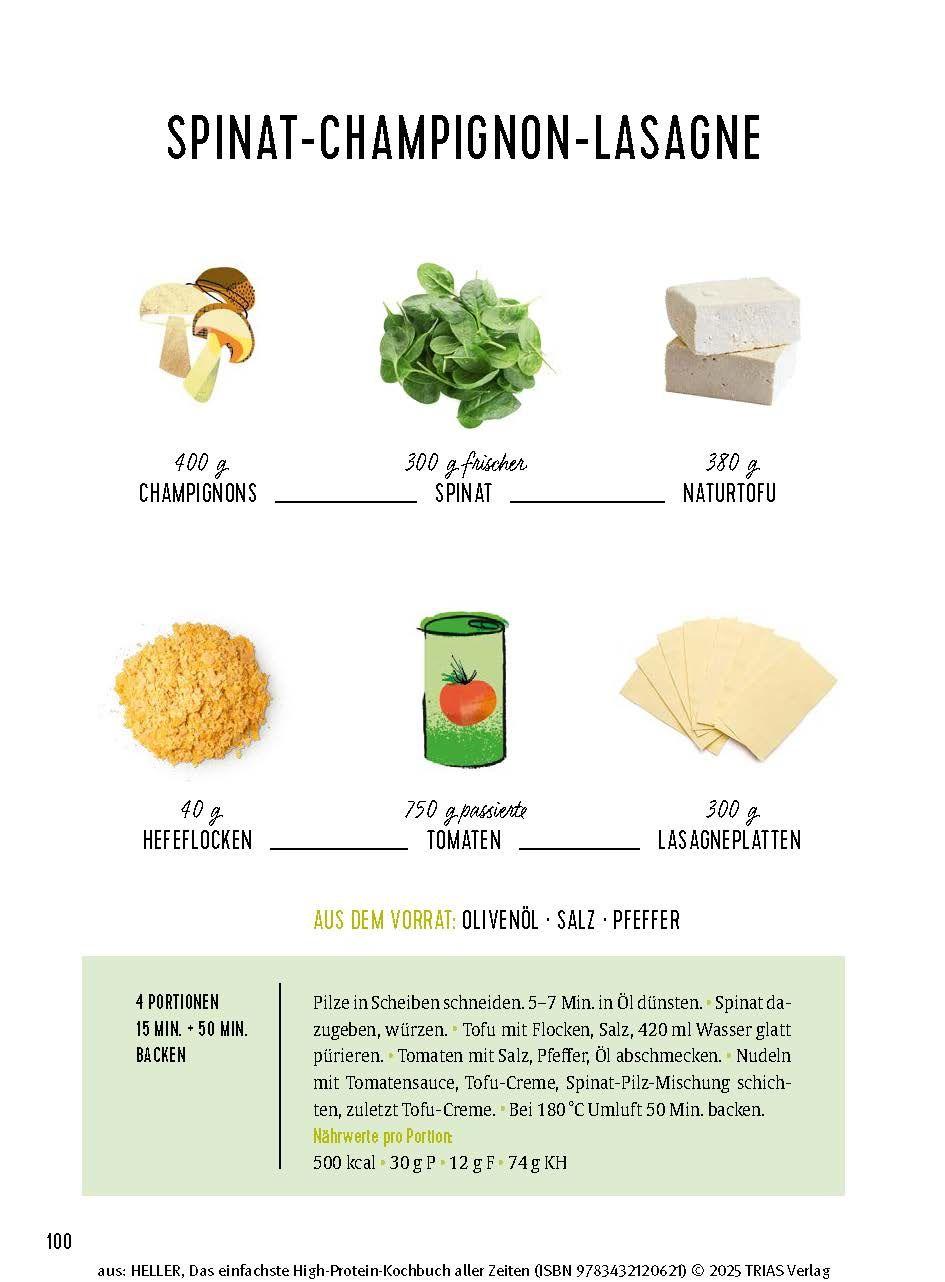 Beispielinhalt (Bild) Das einfachste High-Protein-Kochbuch aller Zeiten