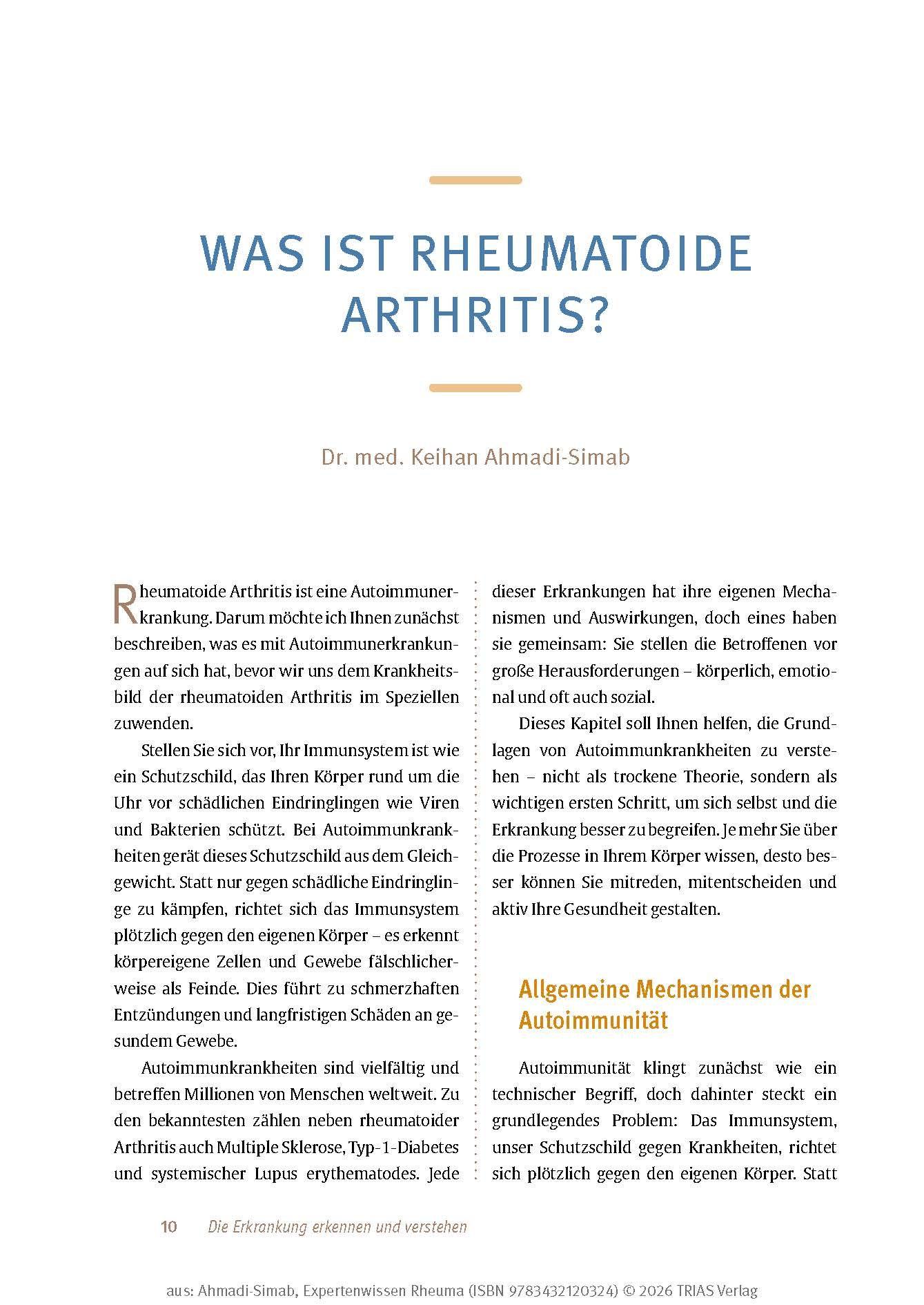 Beispielinhalt (Bild) Expertenwissen: Rheuma