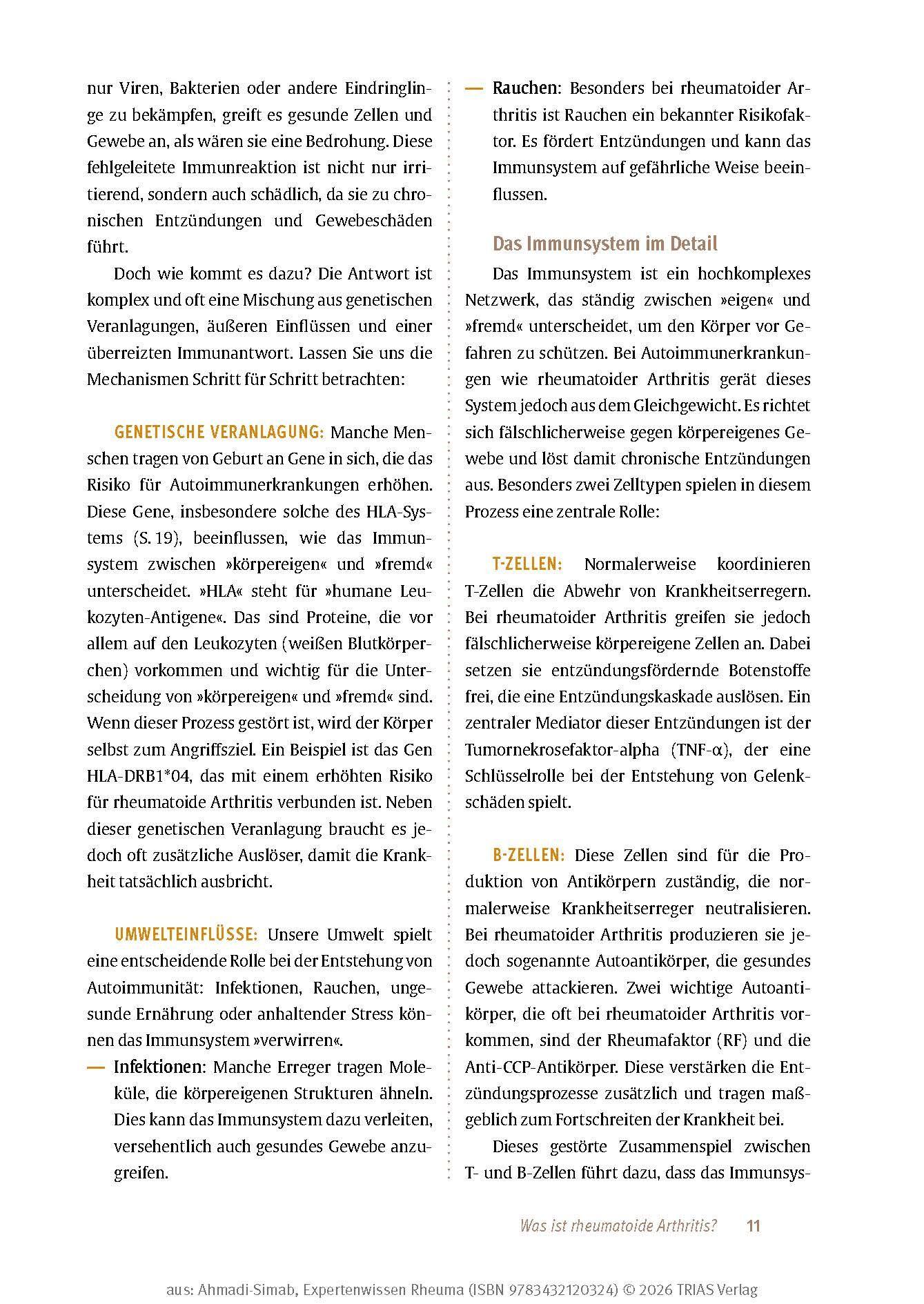 Beispielinhalt (Bild) Expertenwissen: Rheuma