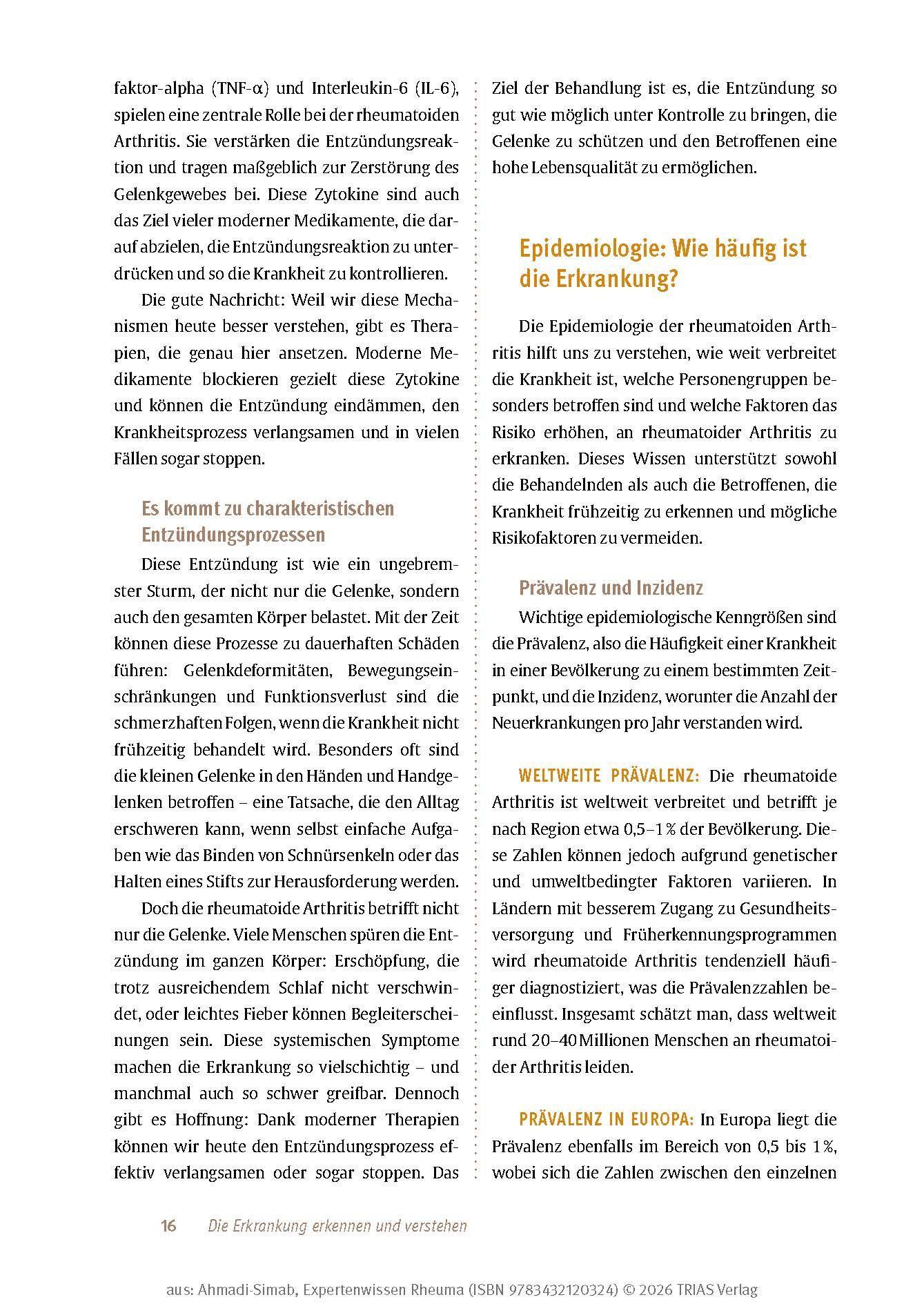 Beispielinhalt (Bild) Expertenwissen: Rheuma