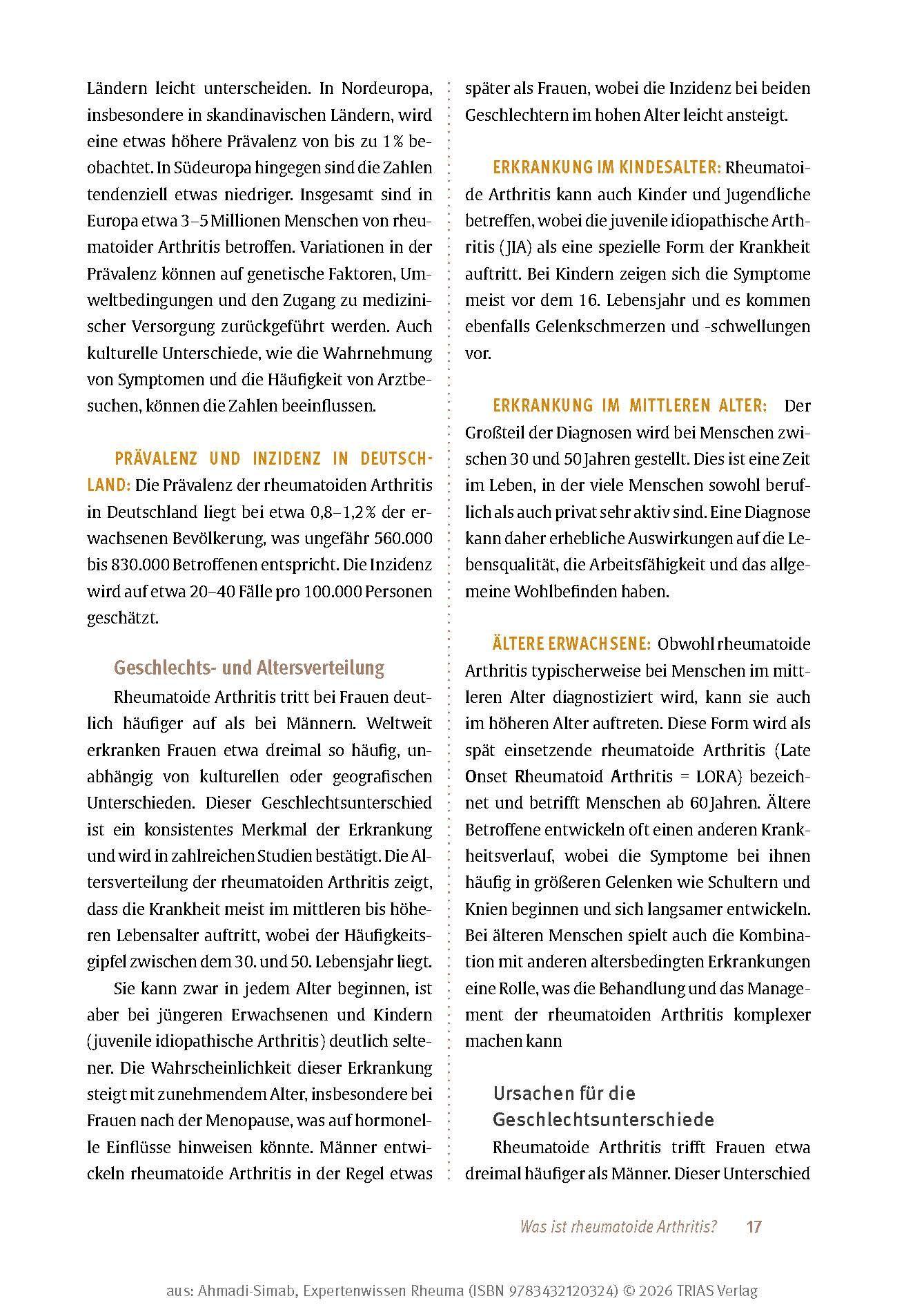 Beispielinhalt (Bild) Expertenwissen: Rheuma