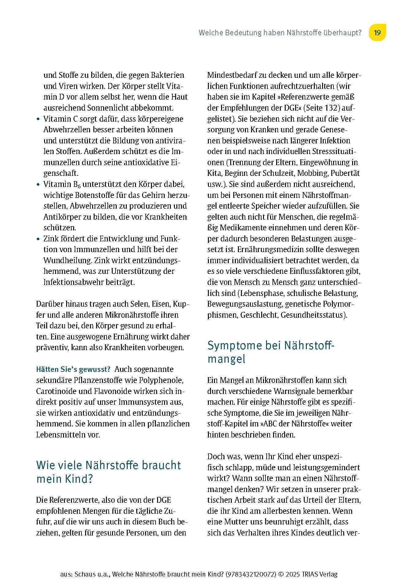 Beispielinhalt (Bild) Welche Nährstoffe braucht mein Kind?