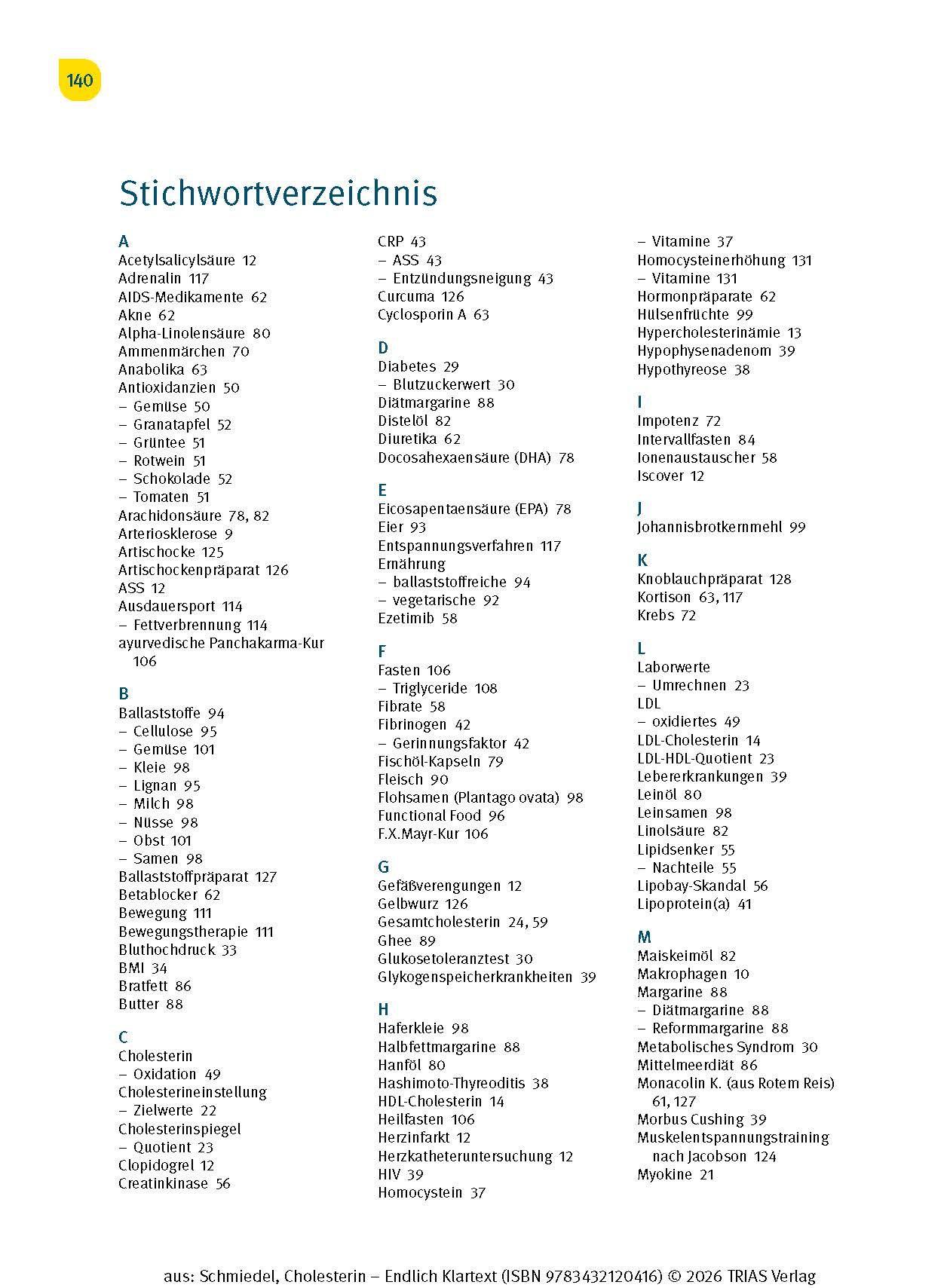 Beispielinhalt (Bild) Cholesterin - Endlich Klartext