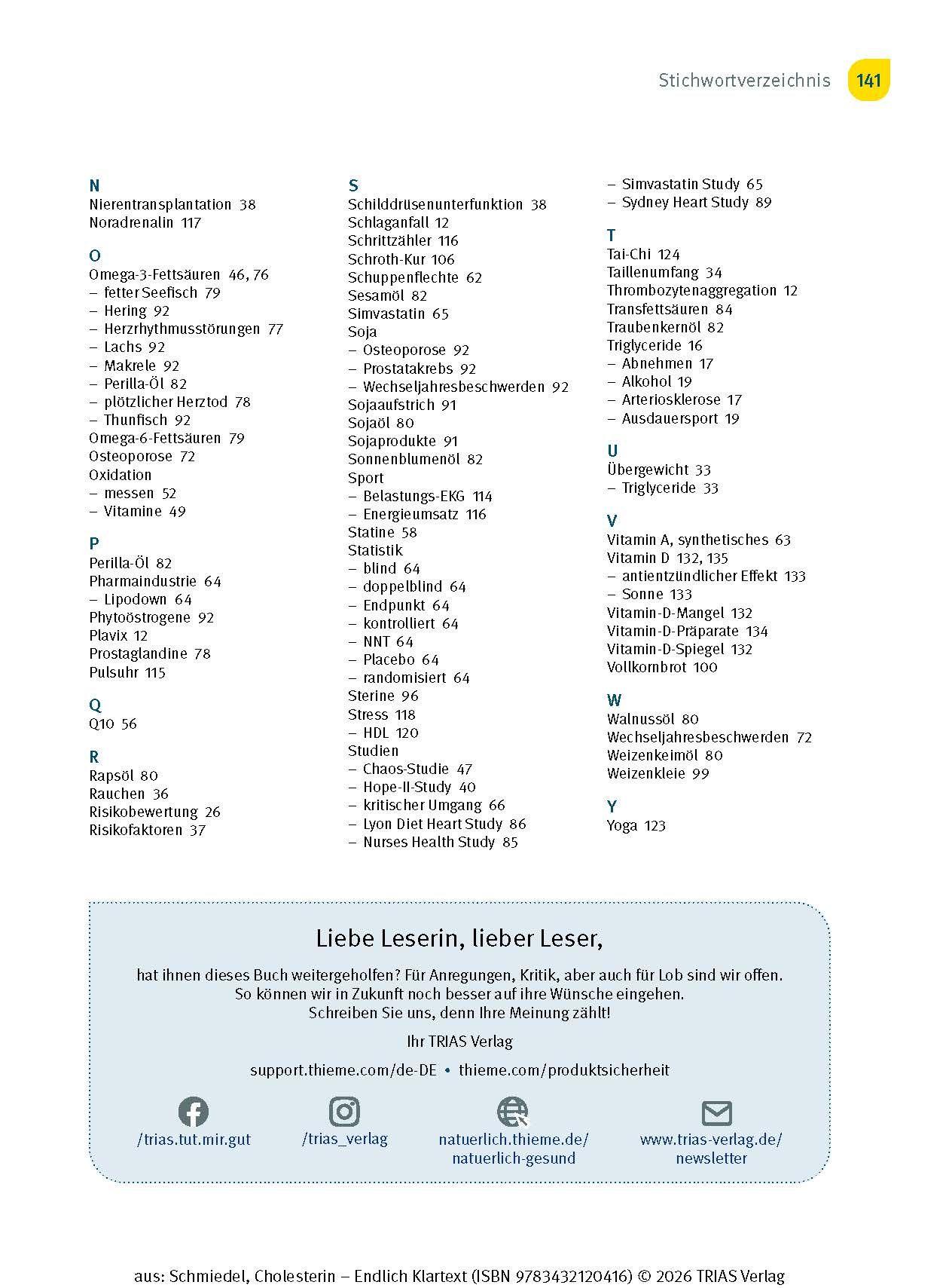 Beispielinhalt (Bild) Cholesterin - Endlich Klartext