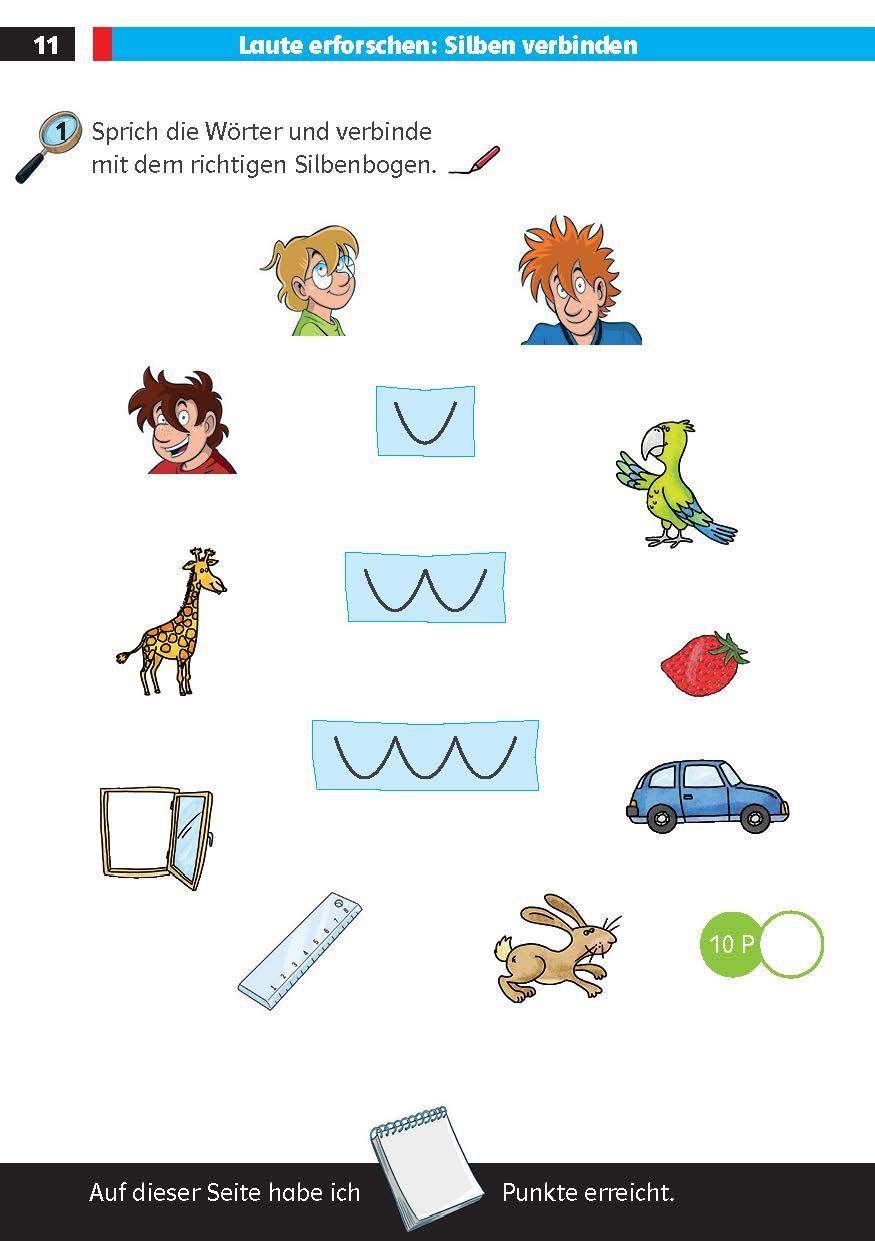 Beispielinhalt (Bild) Die drei ??? Kids: Mein Deutschblock 1. Klasse