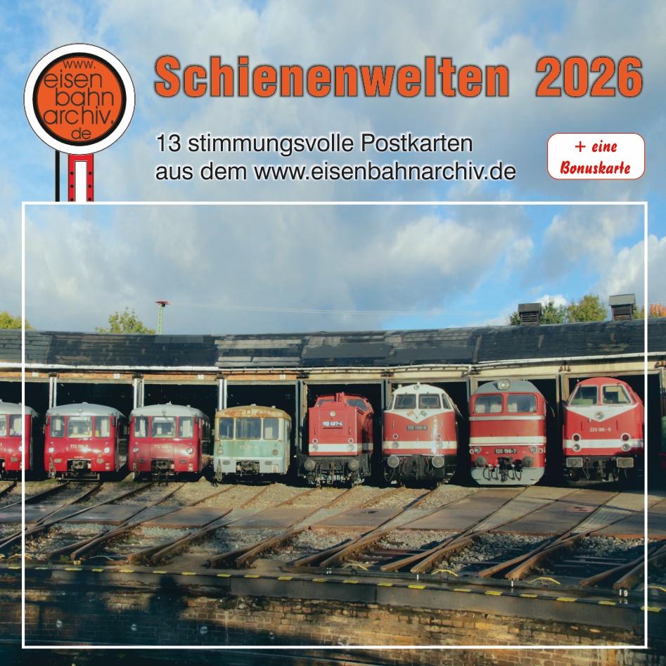 Vorderes Coverbild Kalender Schienenwelten 2026