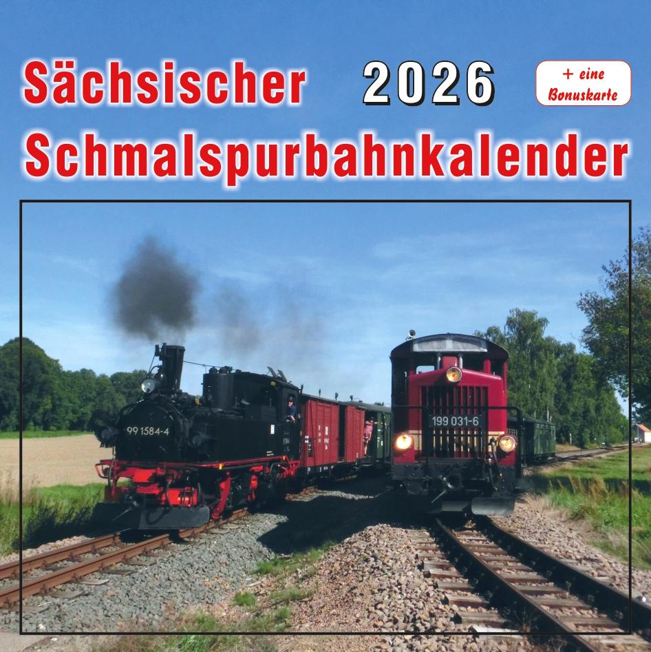 Vorderes Coverbild Sächsischer Schmalspurbahnkalender 2026