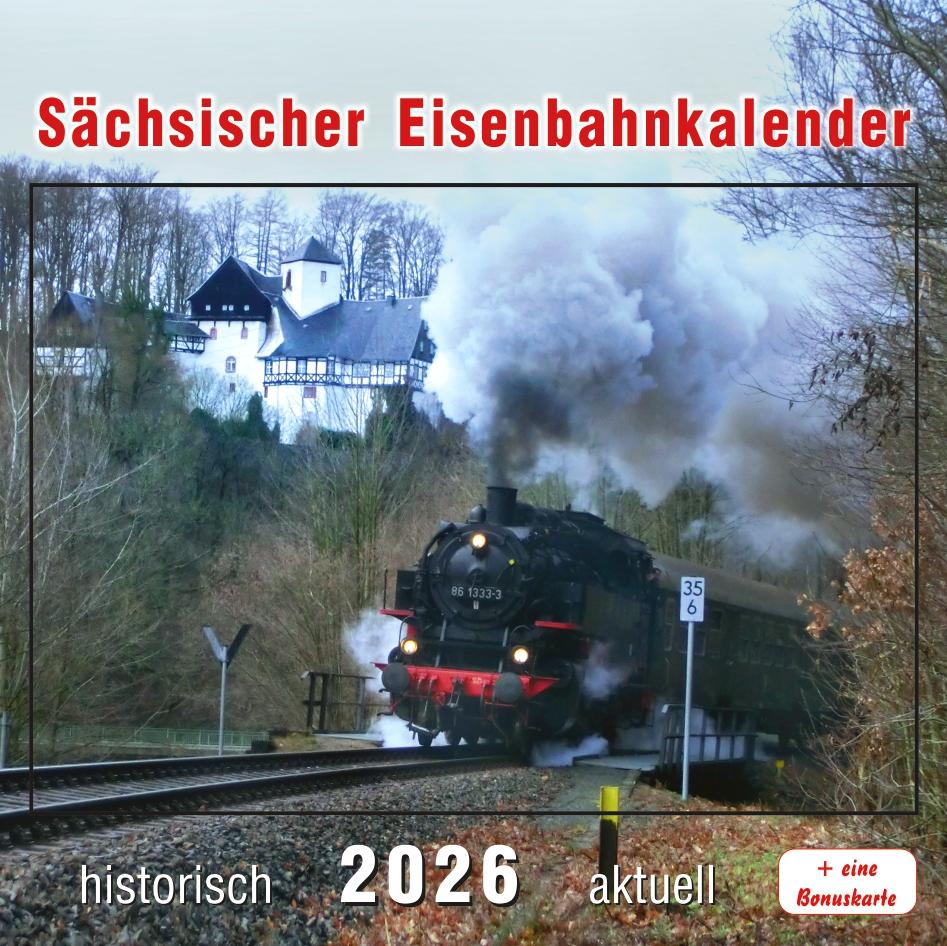 Vorderes Coverbild Sächsischer Eisenbahnkalender 2026