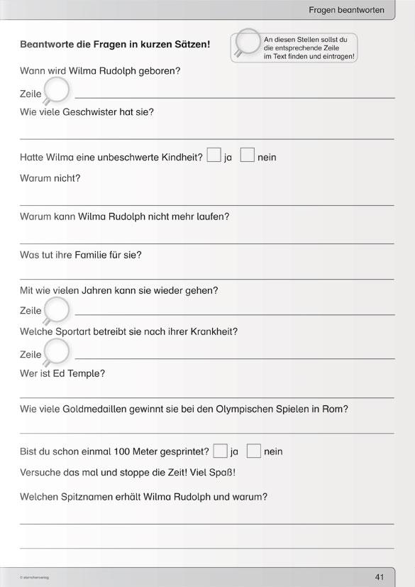 Beispielinhalt (Bild) Ich kann lesen 5 und 6 - im Set - 2 Schülerarbeitshefte 3. und 4. Klasse