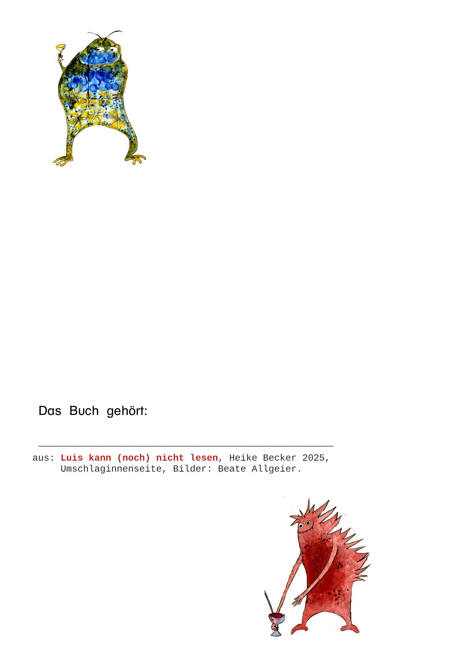 Beispielinhalt (Bild) Luis kann (noch) nicht lesen