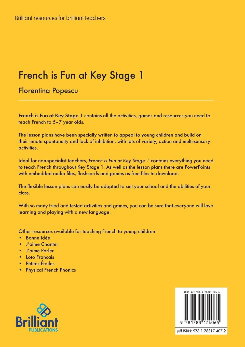 Rückseitencover French is Fun at Key Stage 1