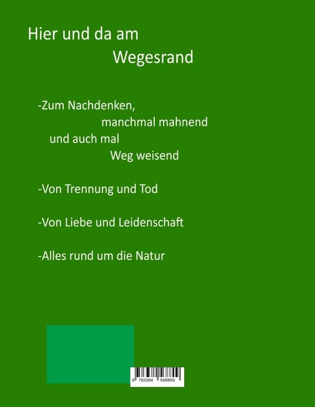 Rückseitencover Hier und da am Wegesrand