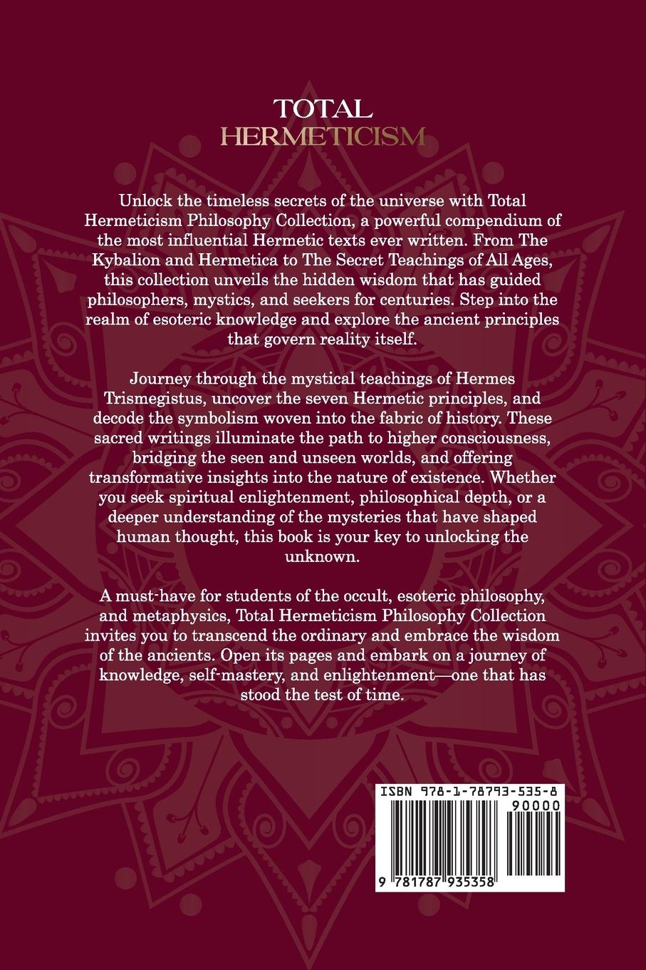 Rückseitencover Total Hermeticism Philosophy Collection
