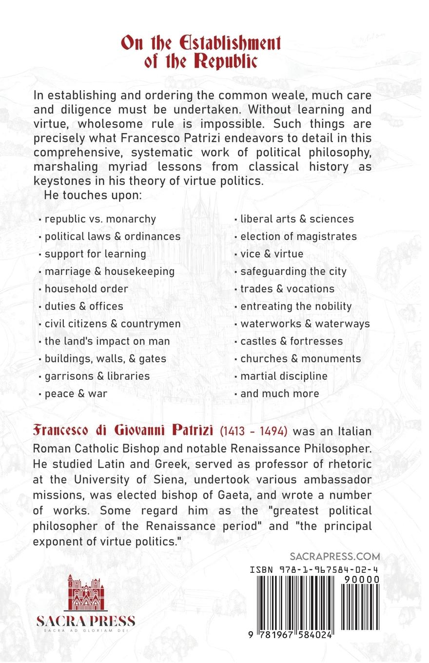 Rückseitencover On the Establishment of the Republic