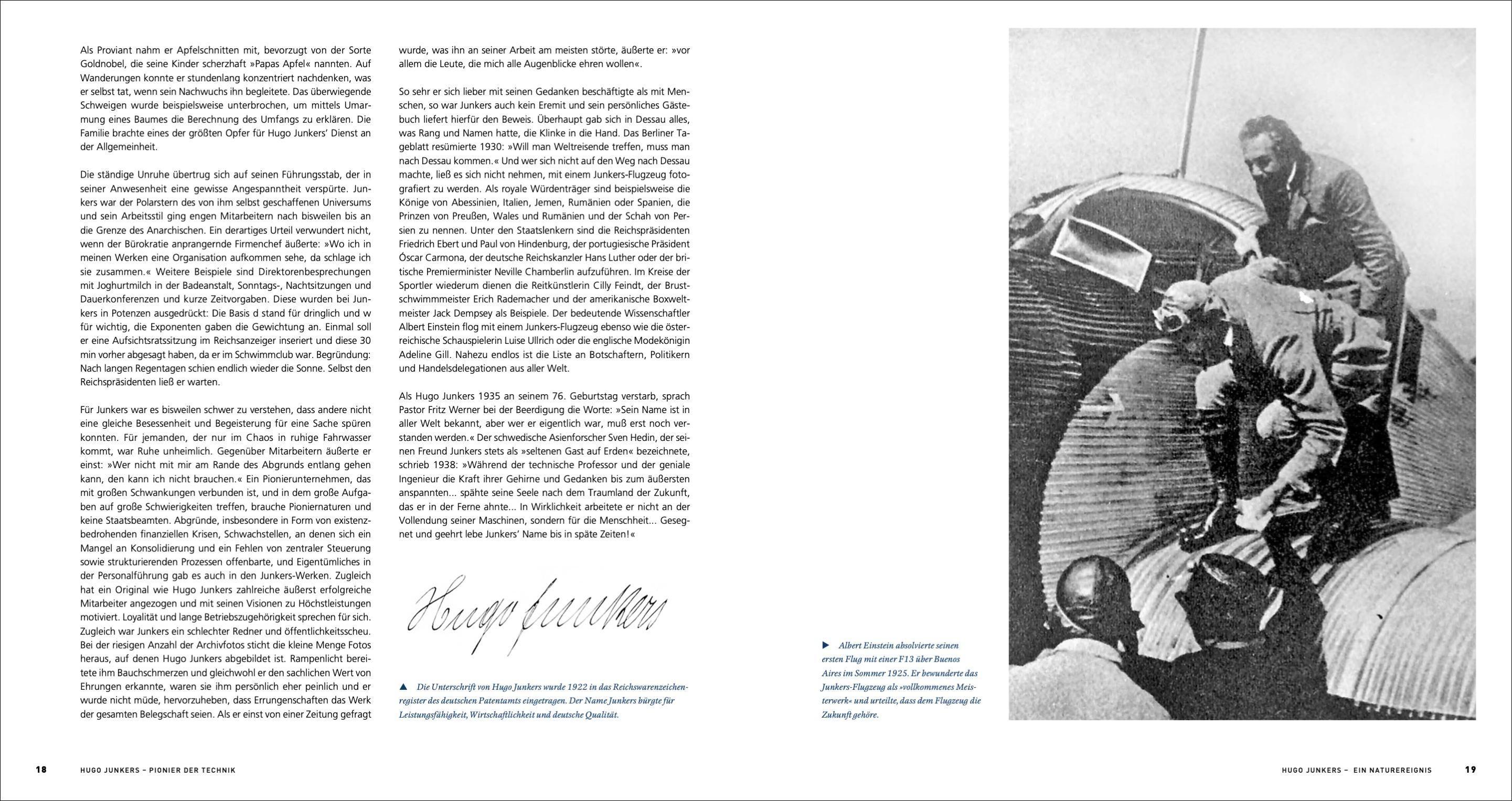 Beispielinhalt (Bild) Hugo Junkers - Pionier der Technik