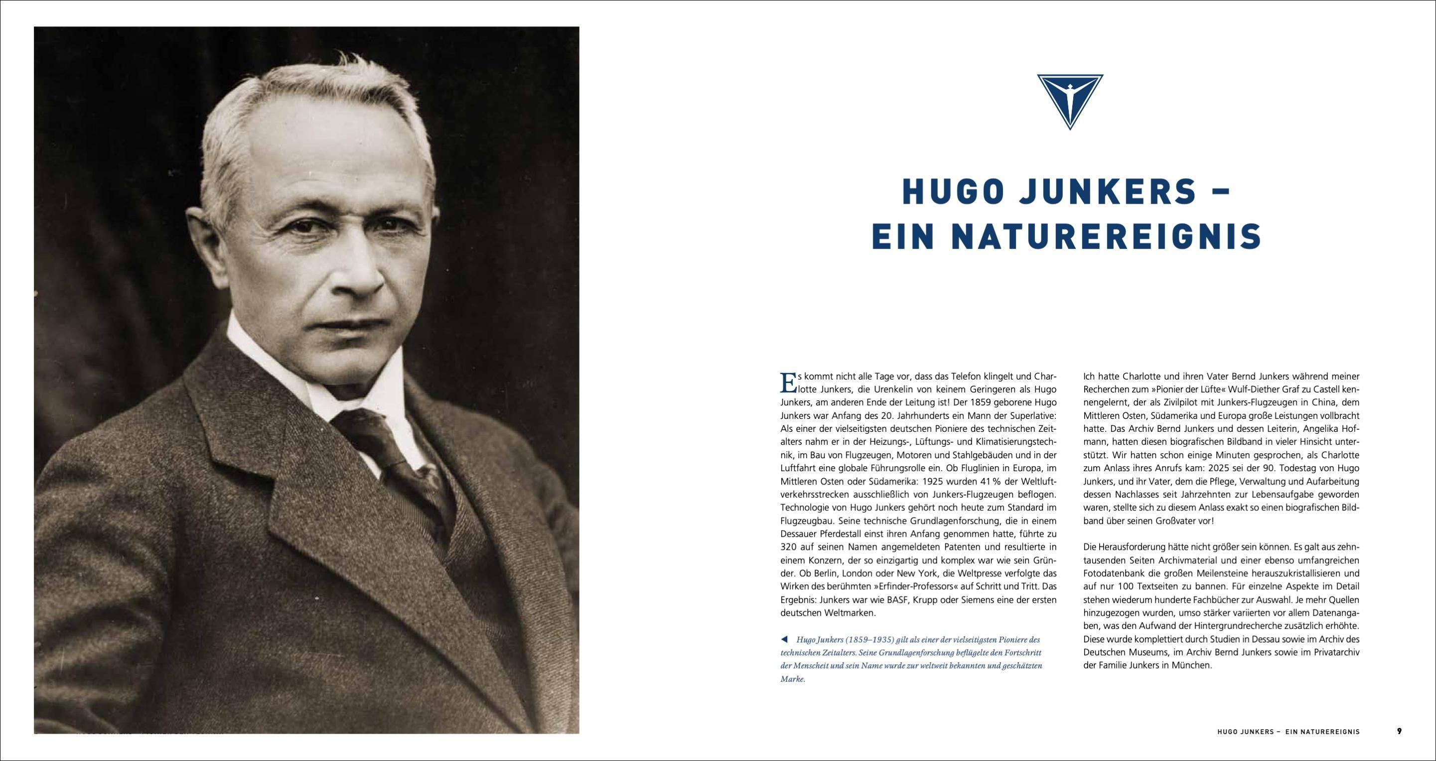 Beispielinhalt (Bild) Hugo Junkers - Pionier der Technik