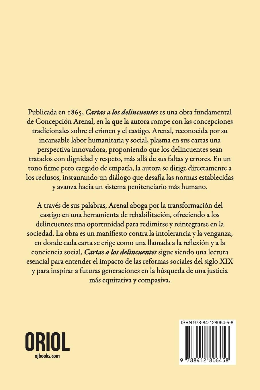 Rückseitencover Cartas a los delincuentes