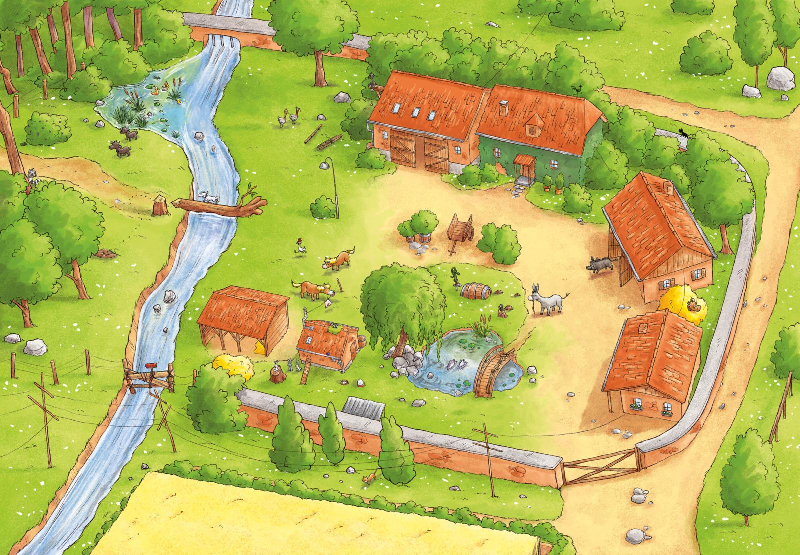 Beispielinhalt (Bild) Das Katzenhuhn 3: Vorlesegeschichten von einem sehr besonderen Bauernhof