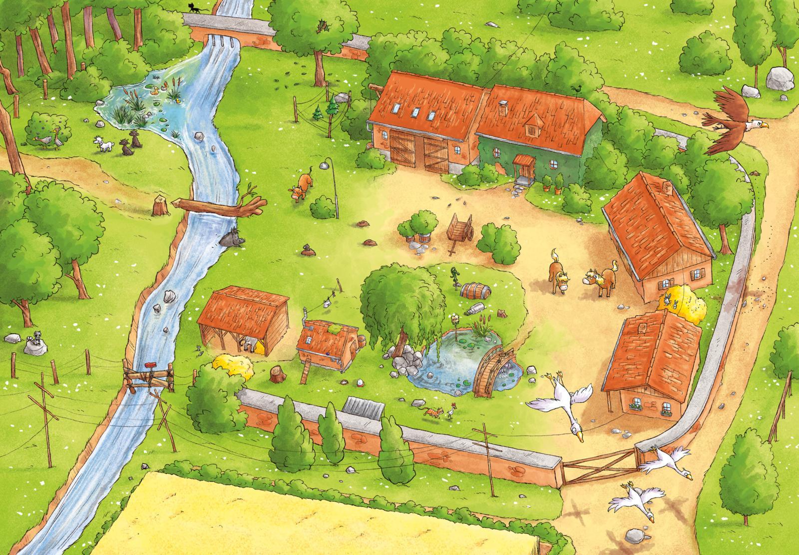 Beispielinhalt (Bild) Das Katzenhuhn 3: Vorlesegeschichten von einem sehr besonderen Bauernhof