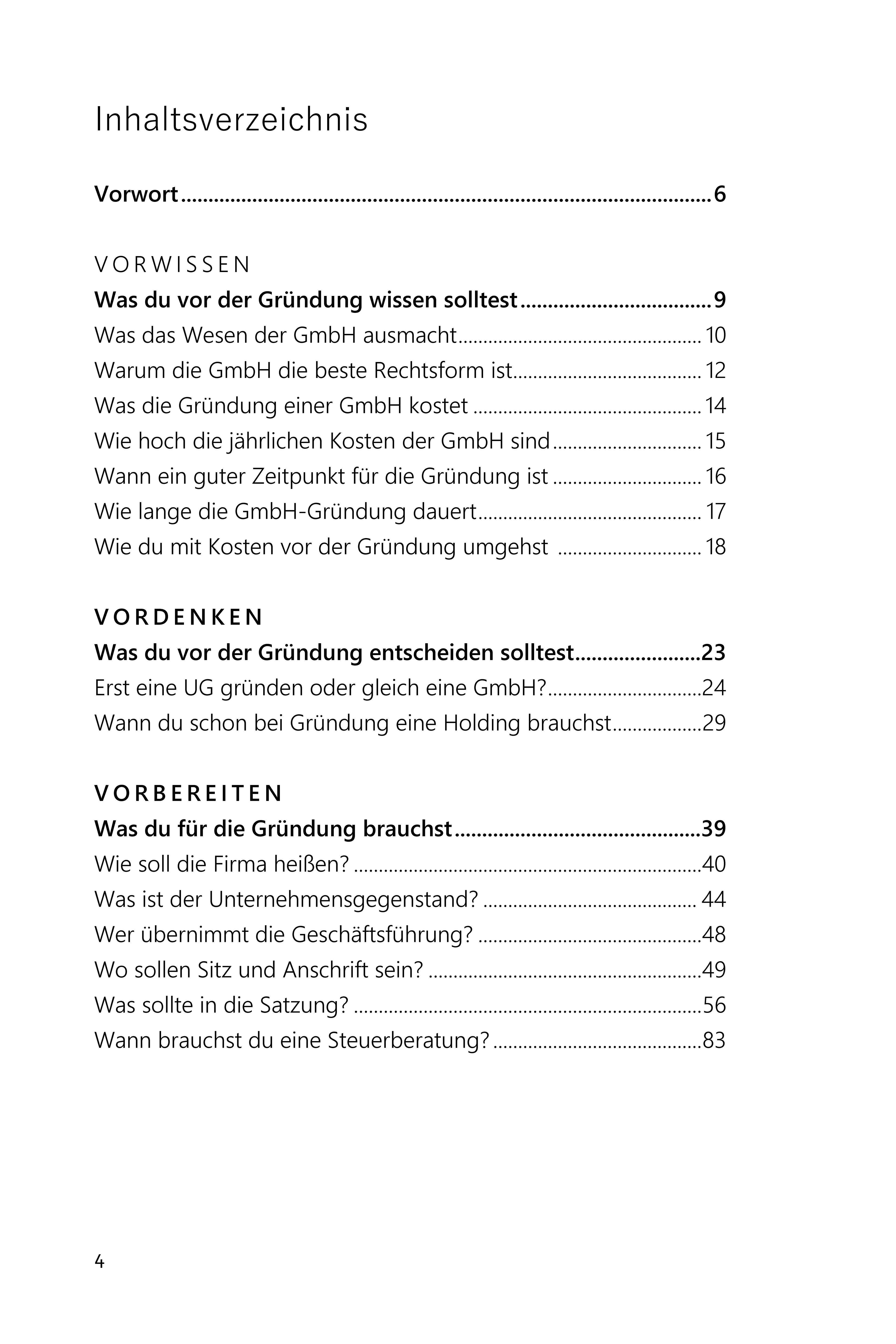 Beispielinhalt (Bild) GmbH gründen