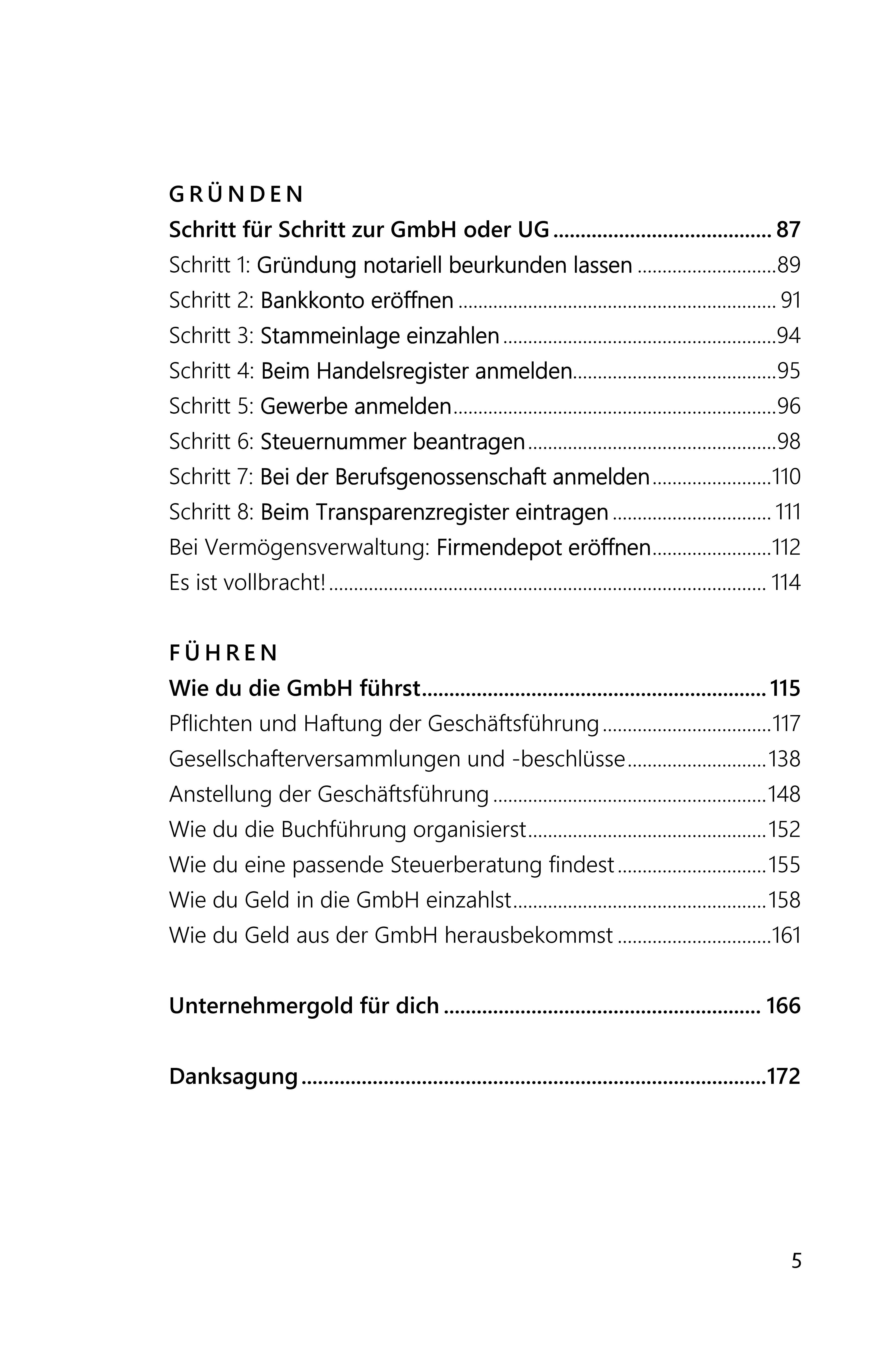 Beispielinhalt (Bild) GmbH gründen