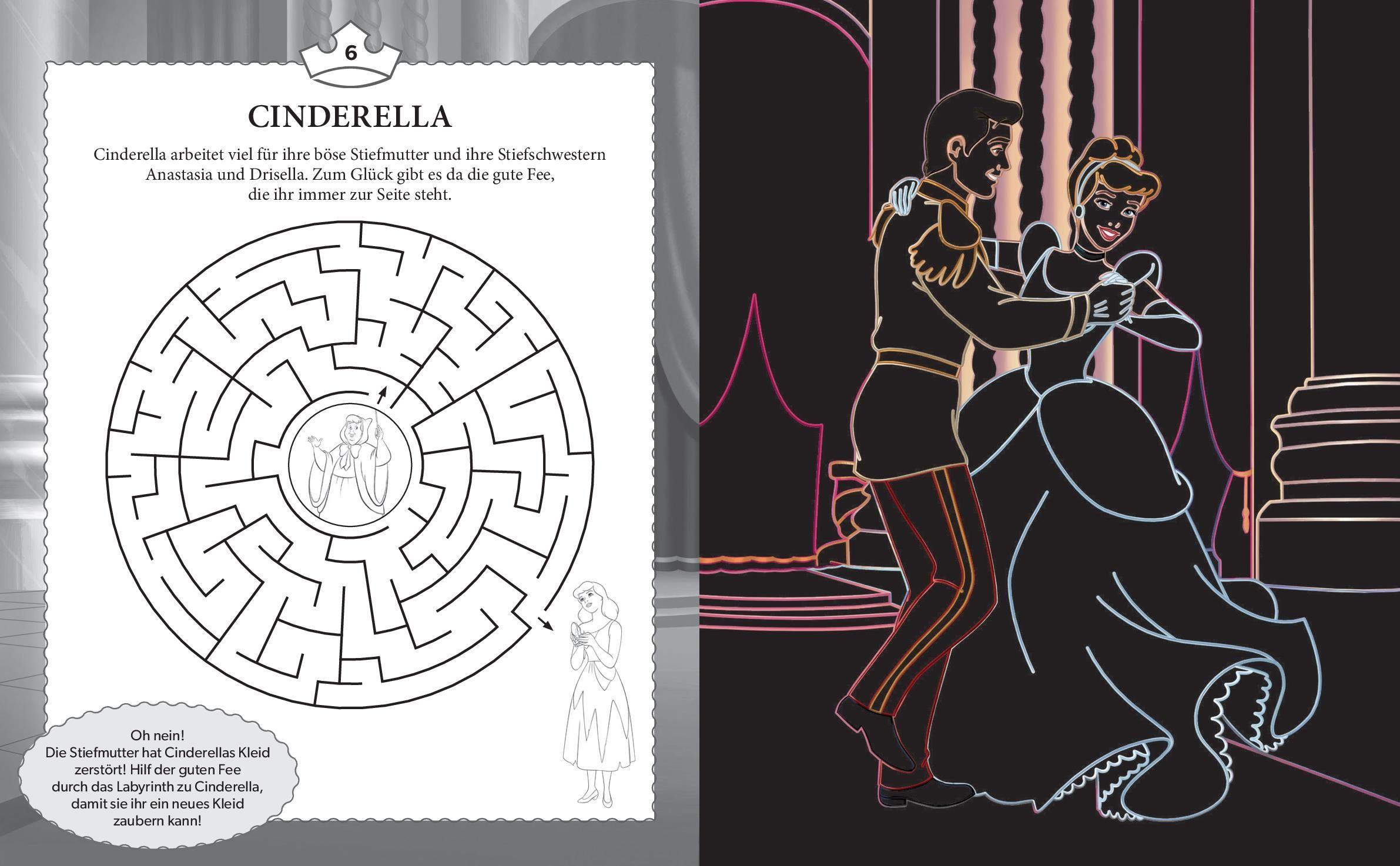 Beispielinhalt (Bild) Disney Prinzessin Kritzel-Kratzel-Buch