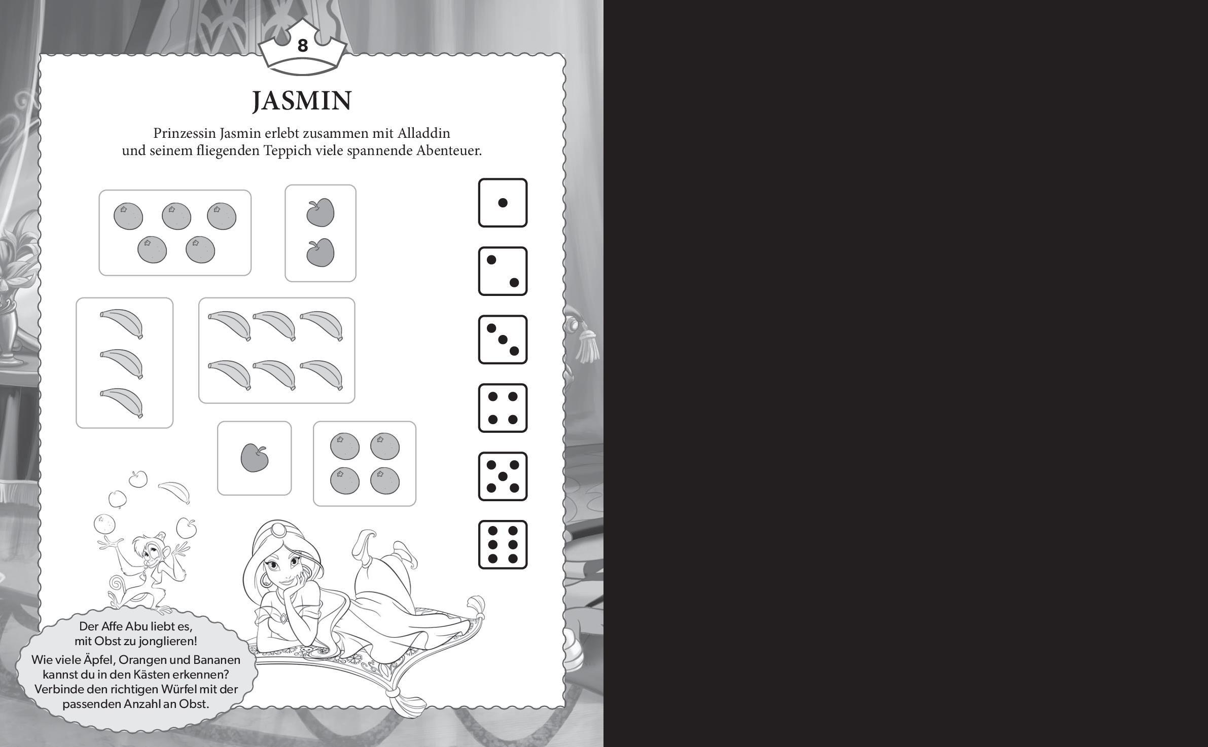 Beispielinhalt (Bild) Disney Prinzessin Kritzel-Kratzel-Buch