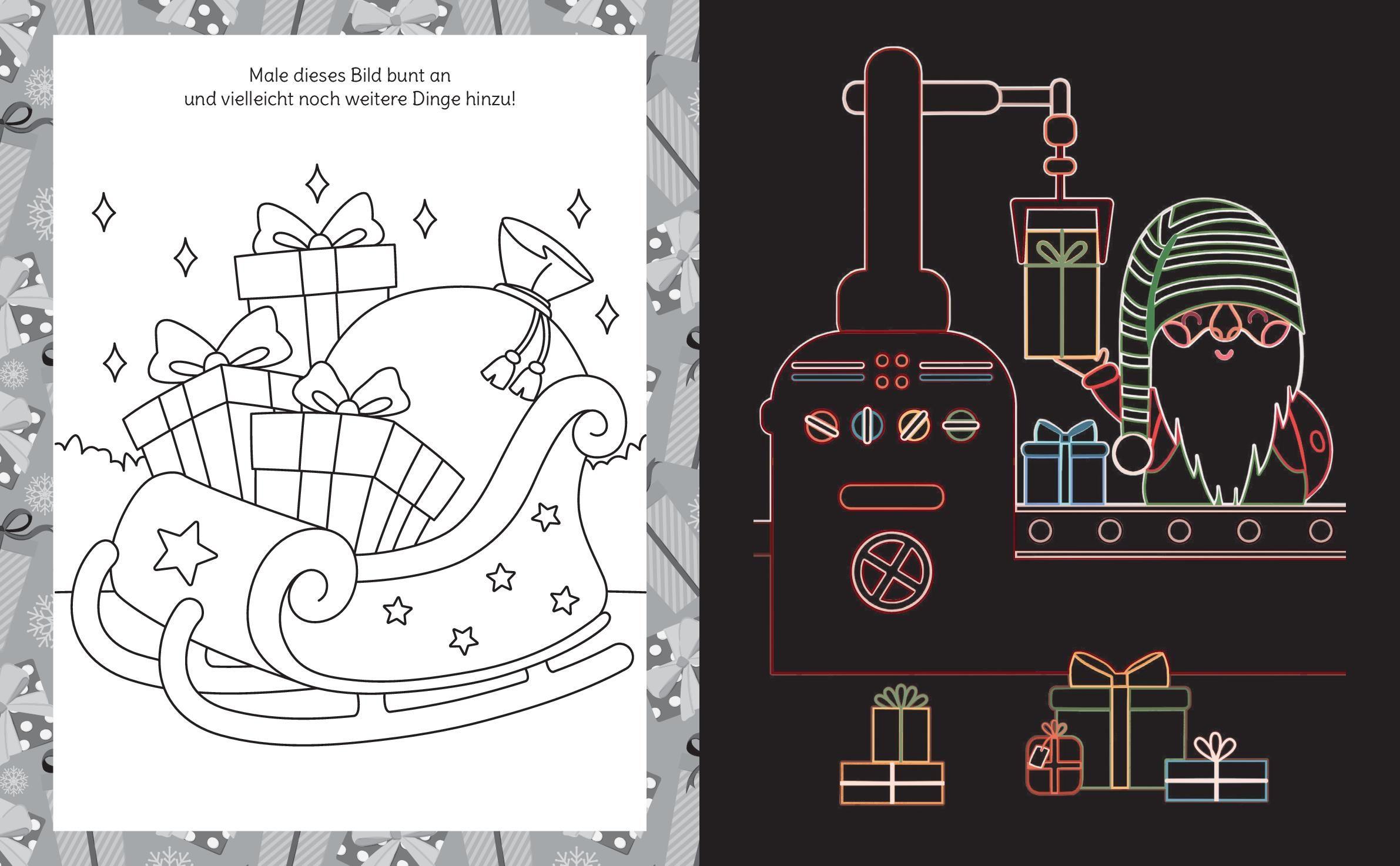 Beispielinhalt (Bild) Kritzel-Kratzel-Buch Wichtelspaß