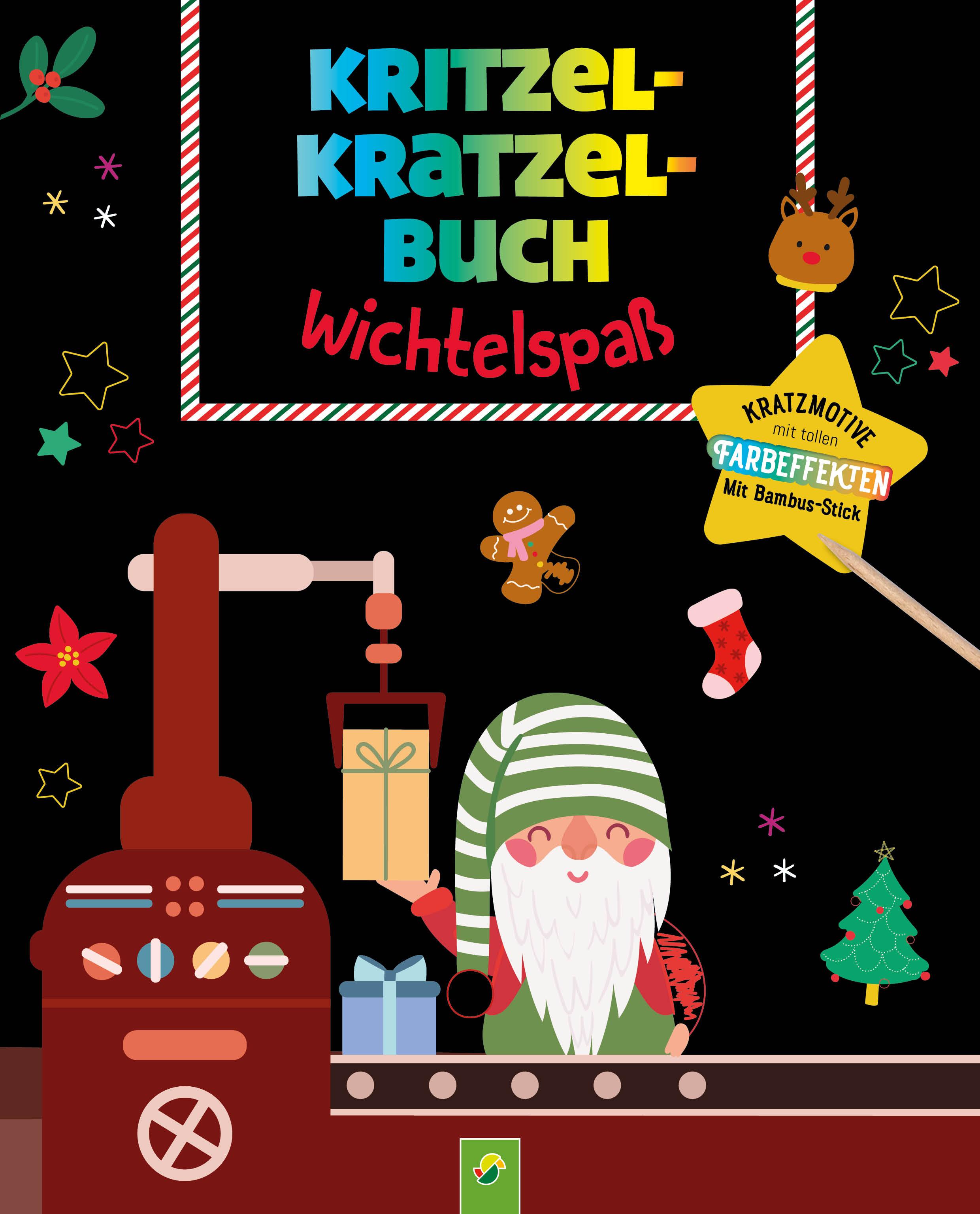 Vorderes Coverbild Kritzel-Kratzel-Buch Wichtelspaß