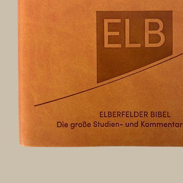 Beispielinhalt (Bild) Elberfelder Bibel. Die große Studien- und Kommentarausgabe, Kunstleder Beige