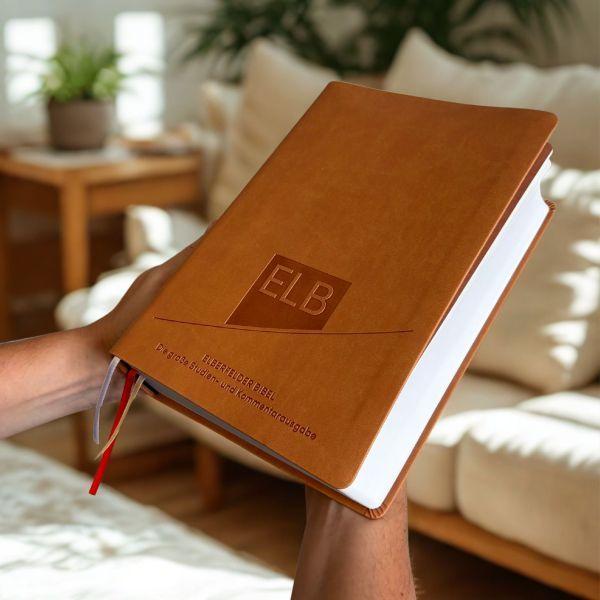 Beispielinhalt (Bild) Elberfelder Bibel. Die große Studien- und Kommentarausgabe, Kunstleder Beige