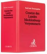 Vorderes Coverbild Gesetze des Landes Mecklenburg-Vorpommern (ohne Fortsetzungsnotierung). Inkl. 78. Ergänzungslieferung