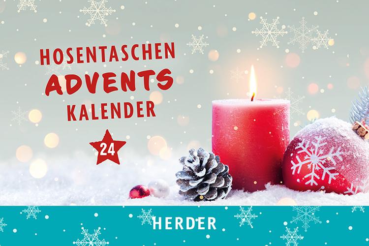 Vorderes Coverbild Hosentaschenadventskalender 2025 - mit Fotos