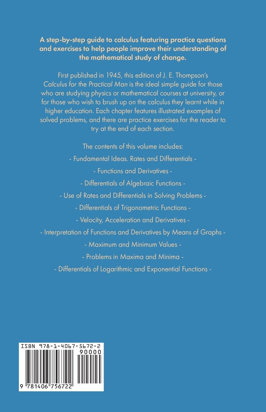 Rückseitencover Calculus for the Practical Man