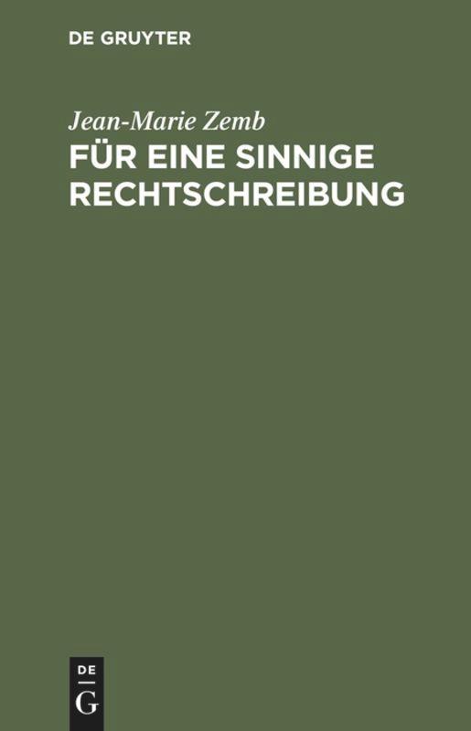 Vorderes Coverbild Für eine sinnige Rechtschreibung
