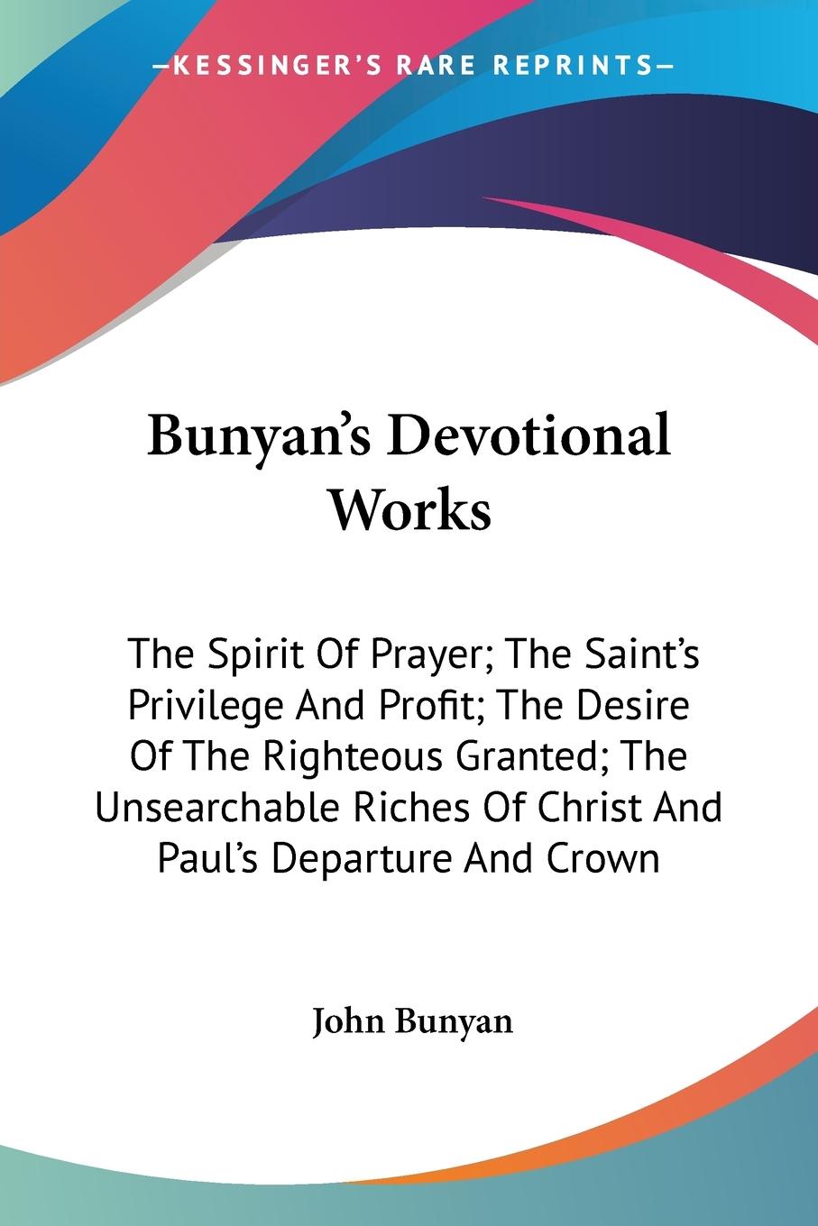 Vorderes Coverbild Bunyan's Devotional Works