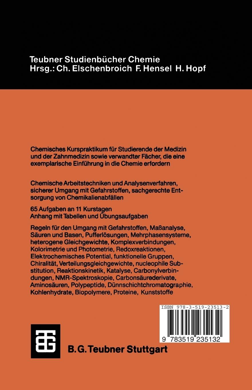 Rückseitencover Chemisches Praktikum für Mediziner