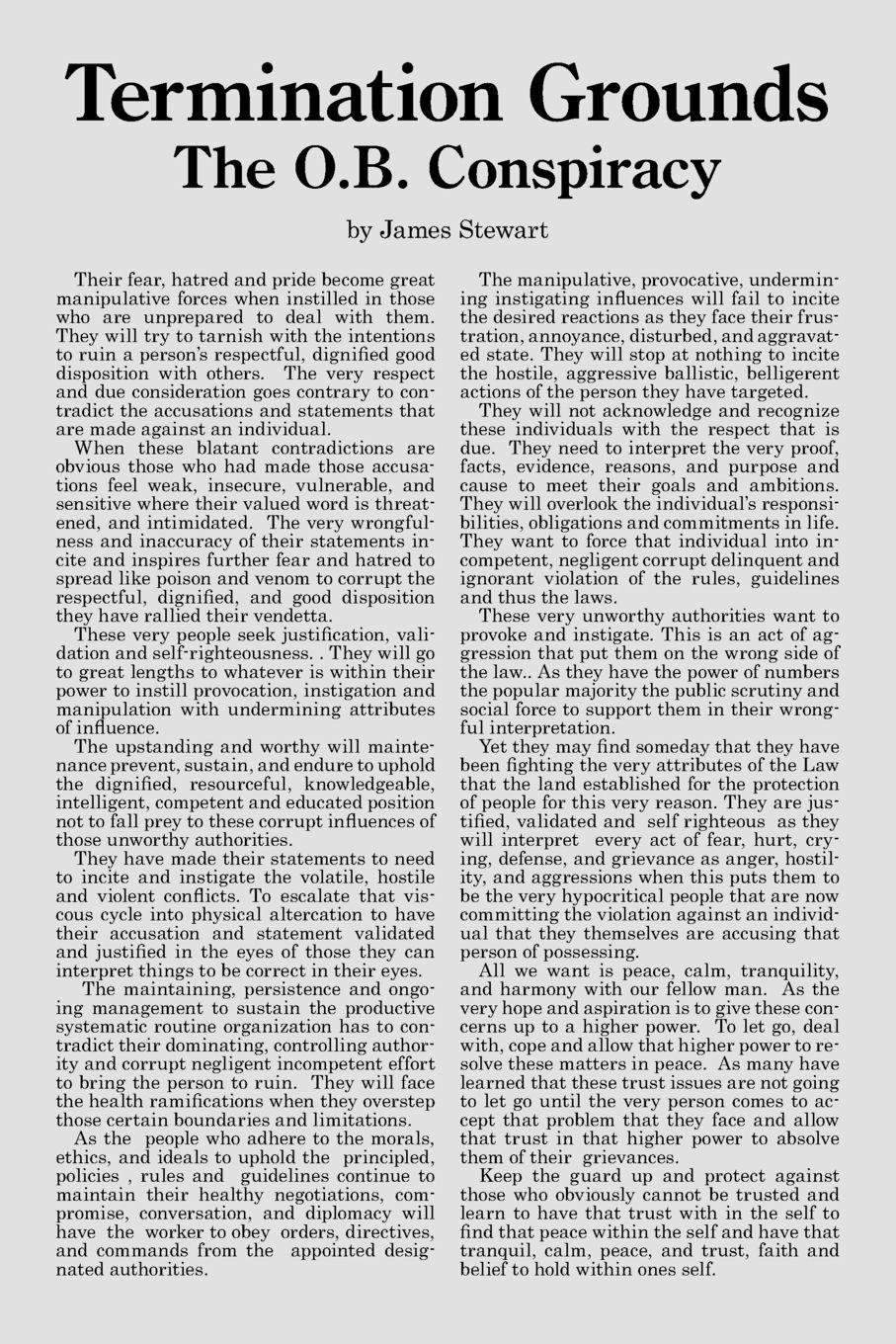 Vorderes Coverbild Termination Grounds