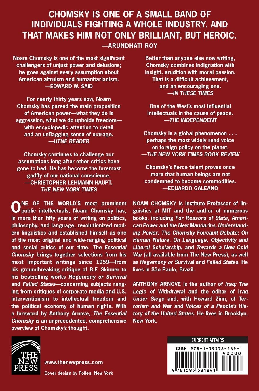 Rückseitencover The Essential Chomsky