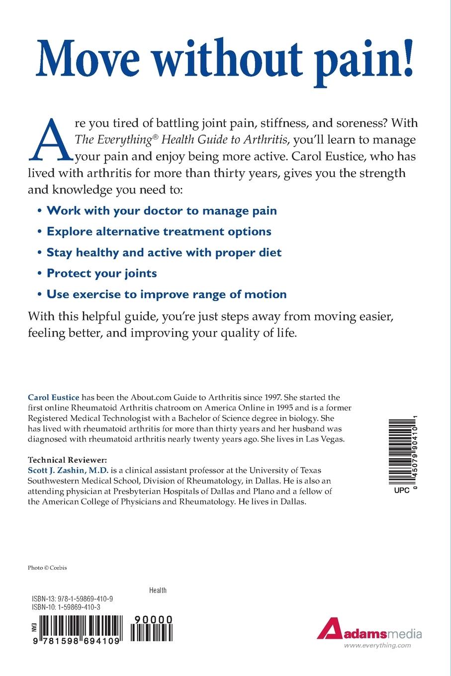 Rückseitencover The Everything Health Guide to Arthritis