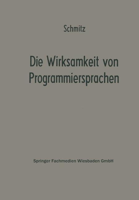 Vorderes Coverbild Die Wirksamkeit von Programmiersprachen