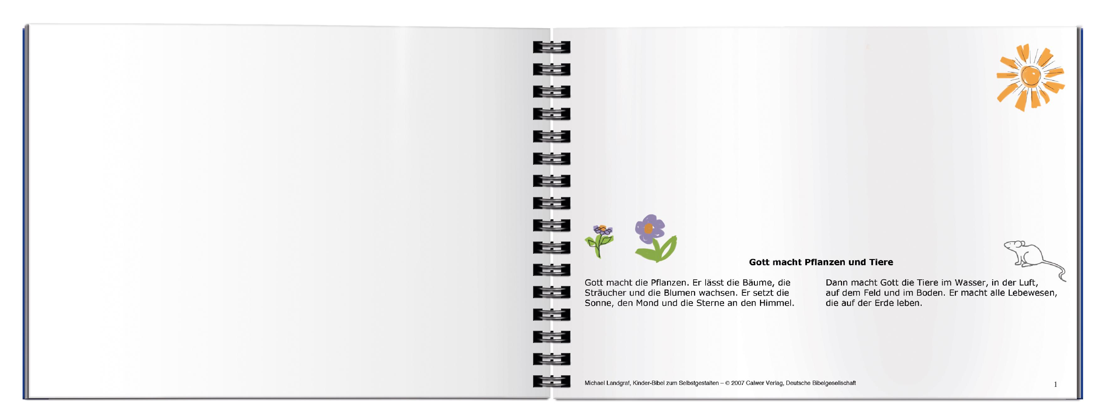 Beispielinhalt (Bild) Kinder-Bibel zum Selbstgestalten