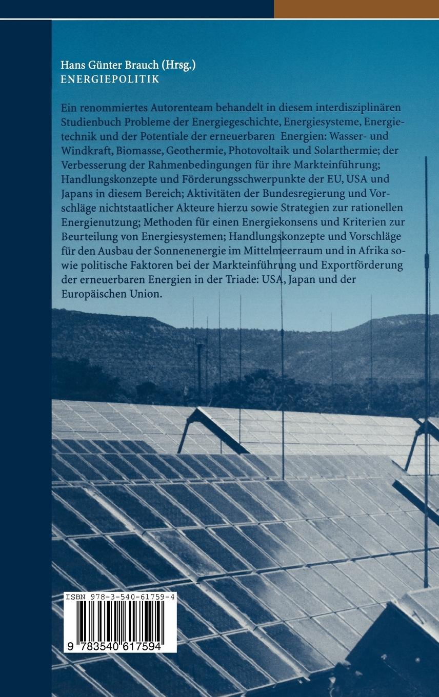 Rückseitencover Energiepolitik