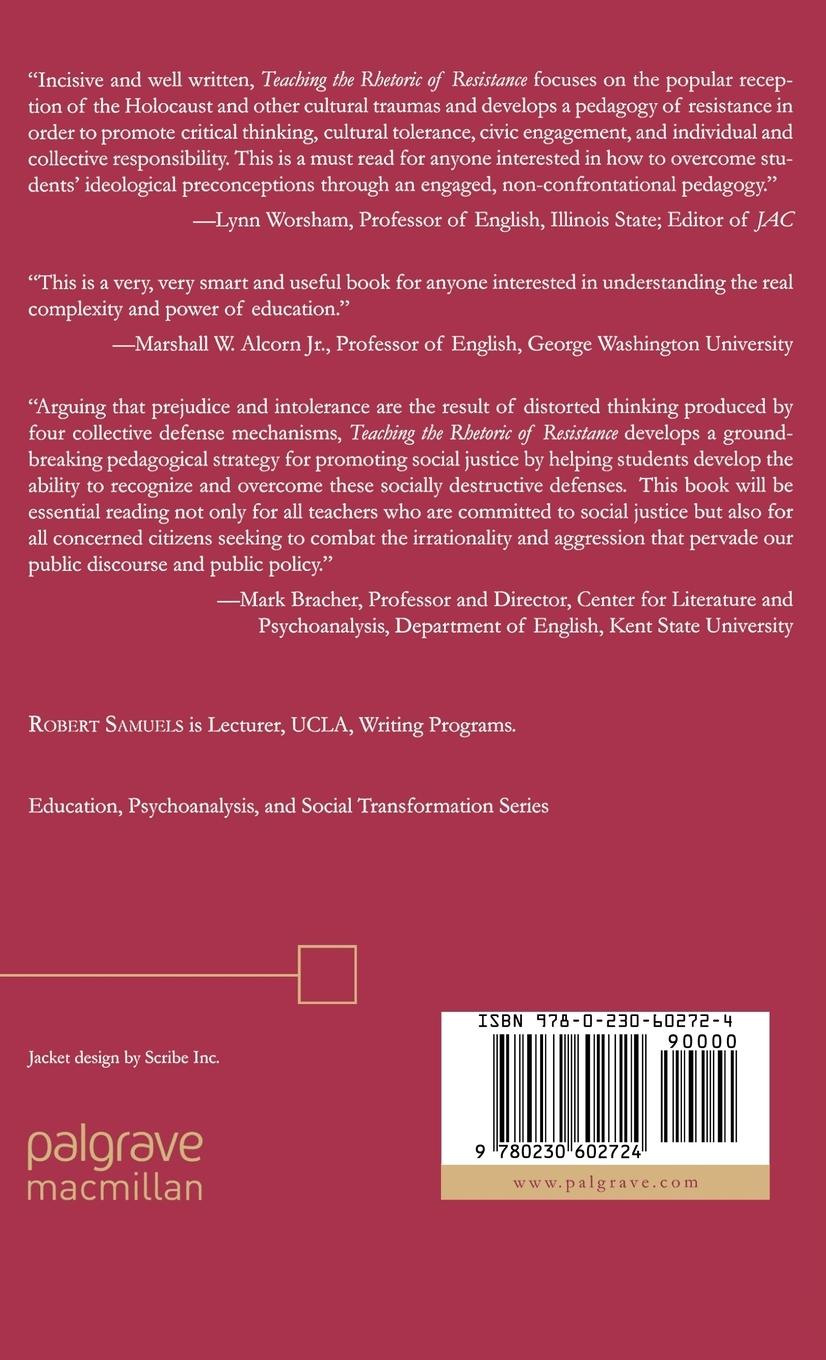 Rückseitencover Teaching the Rhetoric of Resistance