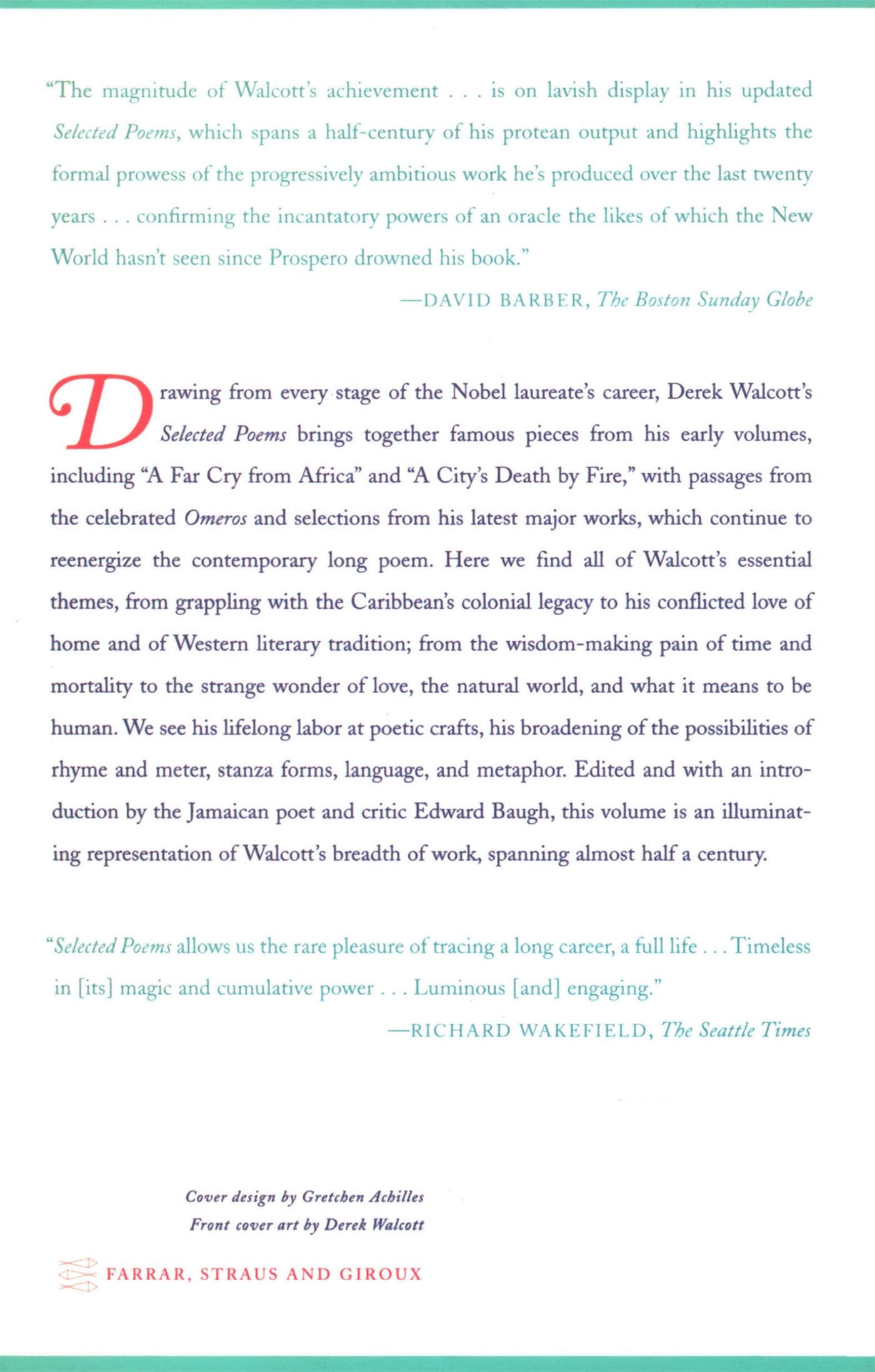 Rückseitencover Selected Poems