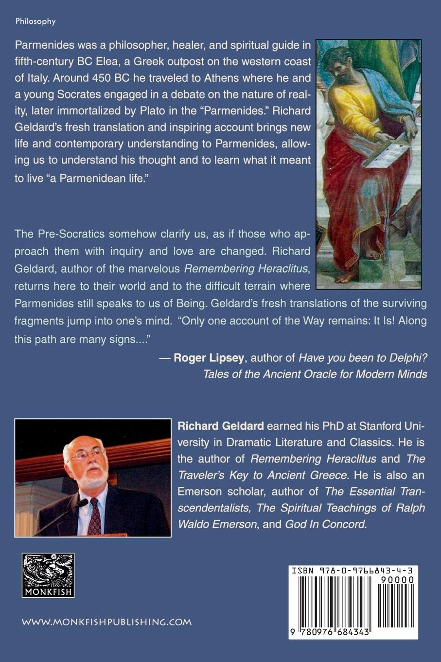 Rückseitencover Parmenides and the Way of Truth