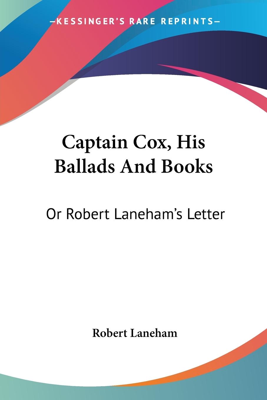 Vorderes Coverbild Captain Cox, His Ballads And Books