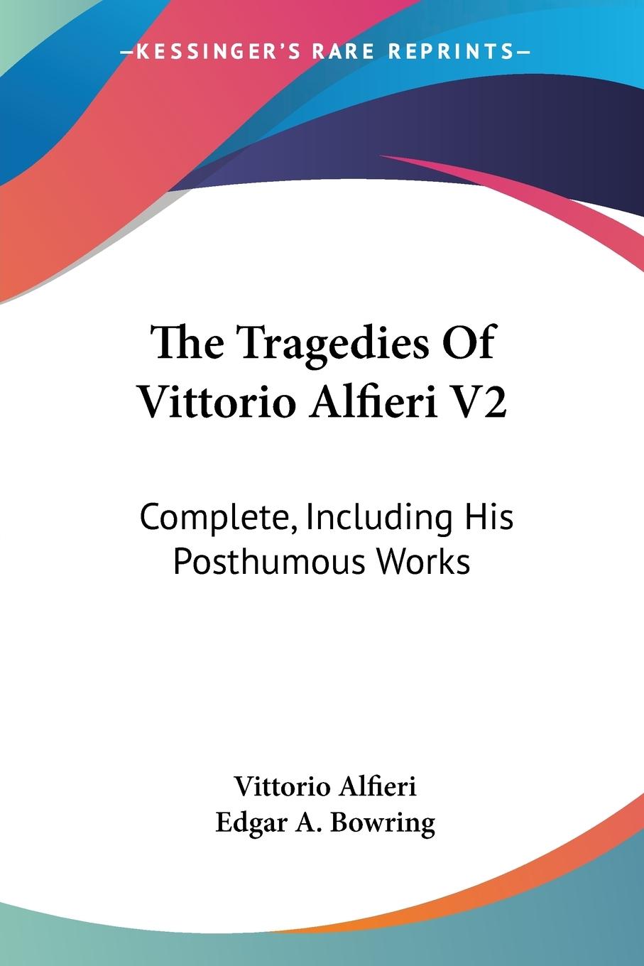 Vorderes Coverbild The Tragedies Of Vittorio Alfieri V2