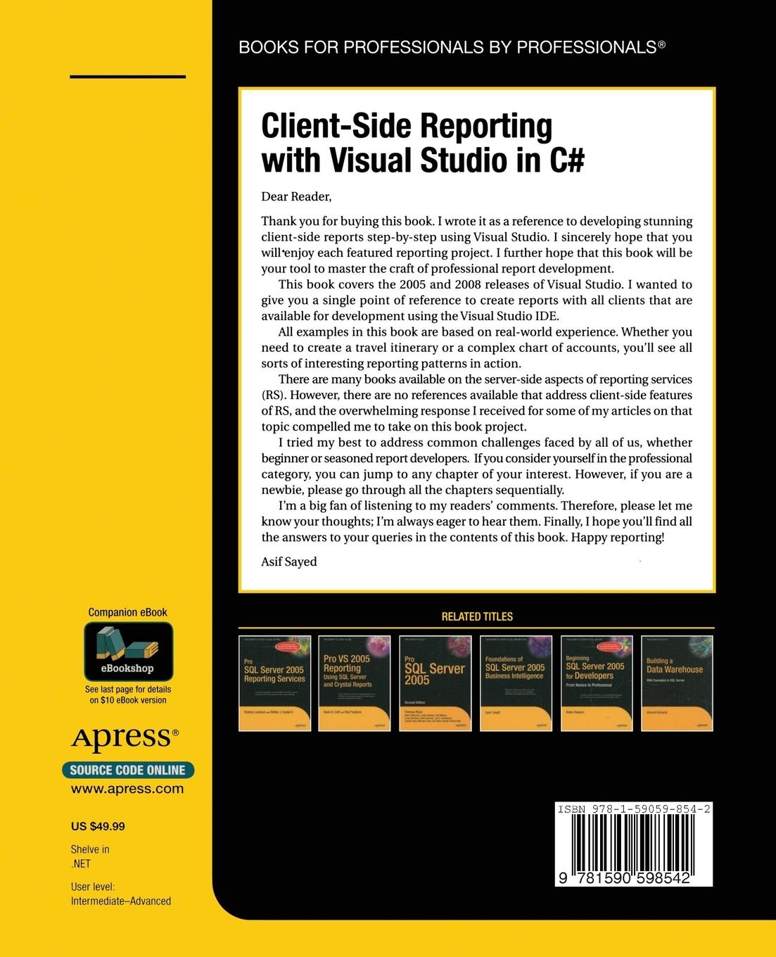 Rückseitencover Client-Side Reporting with Visual Studio in C