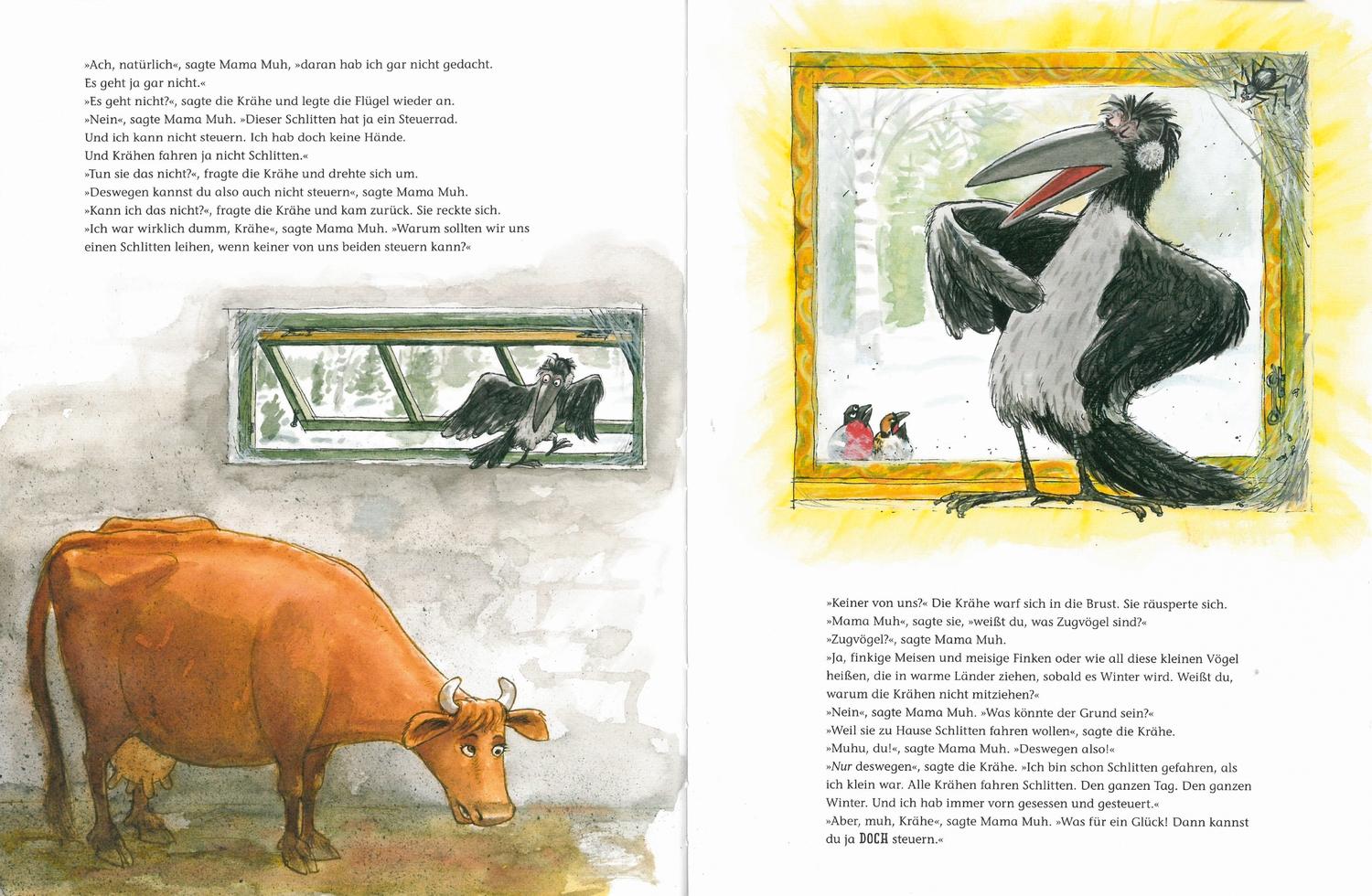 Beispielinhalt (Bild) Mama Muh fährt Schlitten